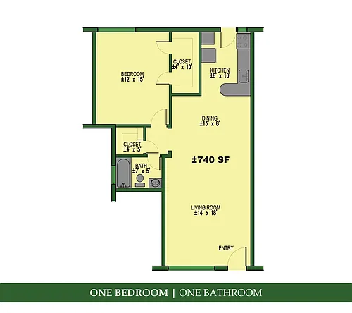 Floor plan One Bedroom