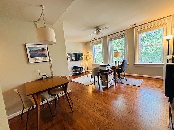 Living room and dining area