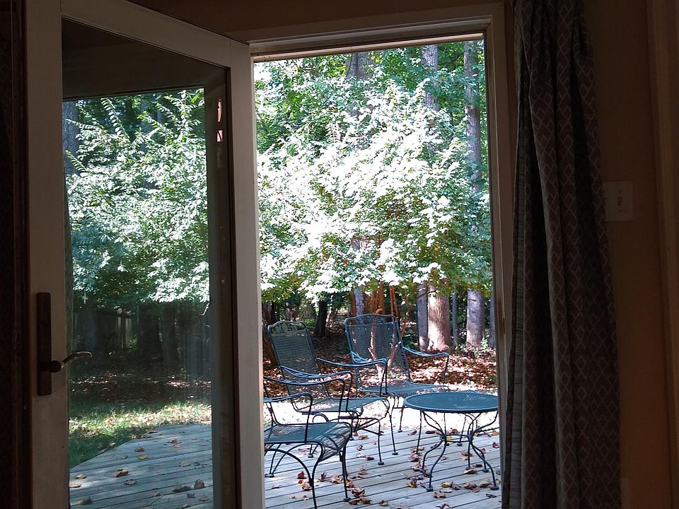 View of woods out front door.