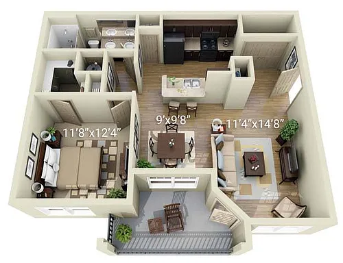 Floor plan A2 - Neutral Palette