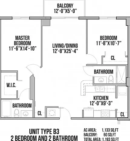 B3 | 2 Bedrooms, 2 Baths B3 | 2 Bedrooms, 2 Baths