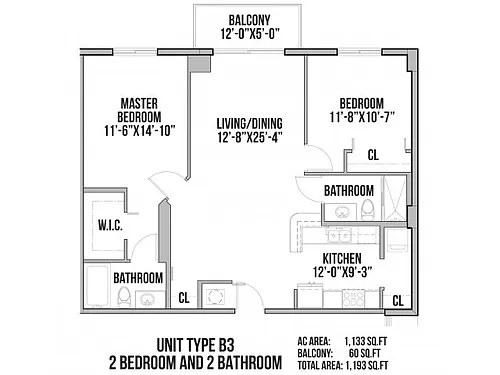 Floor plan B3