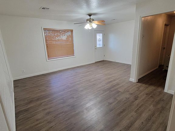 Living Room with view down hallway
