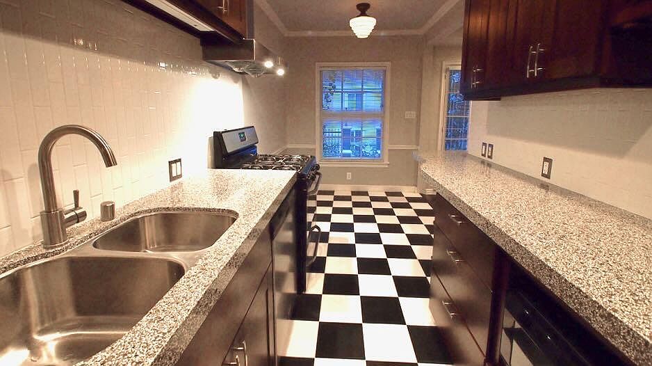 Kitchen towards dining area