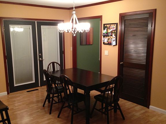 dining area and laundry