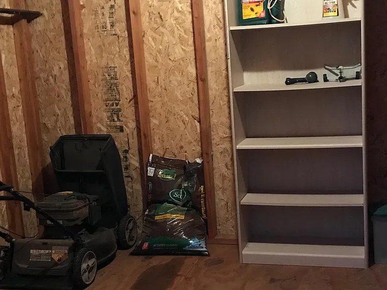 Light and plug in inside shed