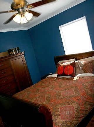Bedroom Overlooking Deep Backyard