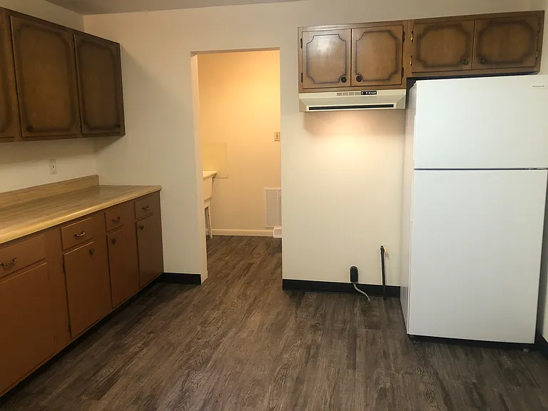 Electric or gas stove appliance hookups. Refrigerator is included.