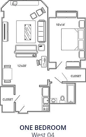 One Bedroom One Bath West 04 One Bedroom One Bath West 04
