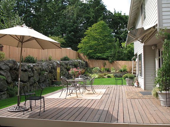 Back deck/yard. Very private.