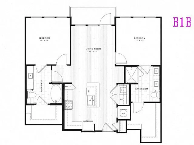 Floor plan B1B