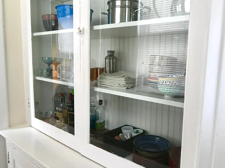 Butler Pantry with Bead-board backed wall.
