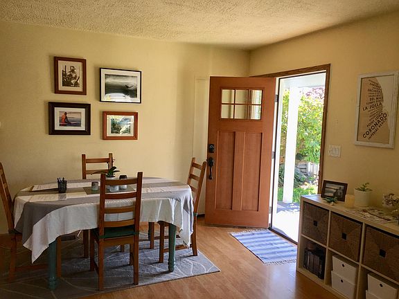 front entrance and dining area