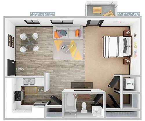 Floor plan C-1B1B-549SF-112-Premier