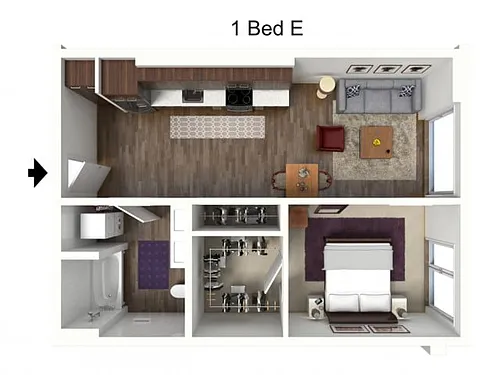 Floor plan 1E