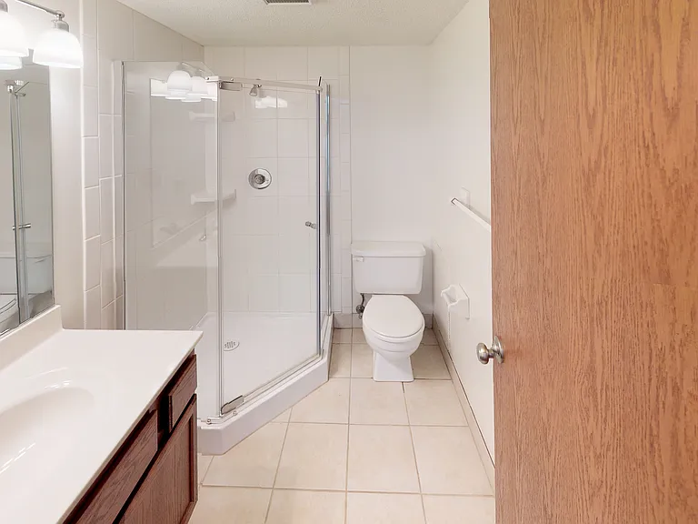 Tile bath flooring