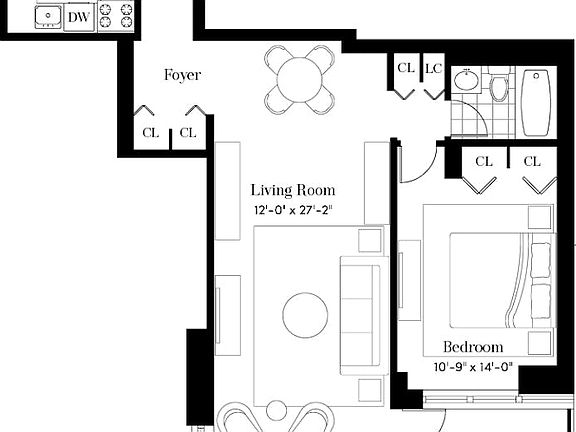 2nd image of 124 W 60th St APT 35A