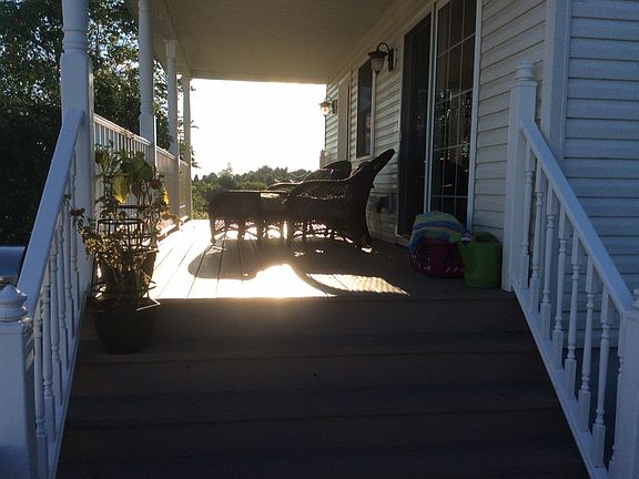 Back deck looking at pool 