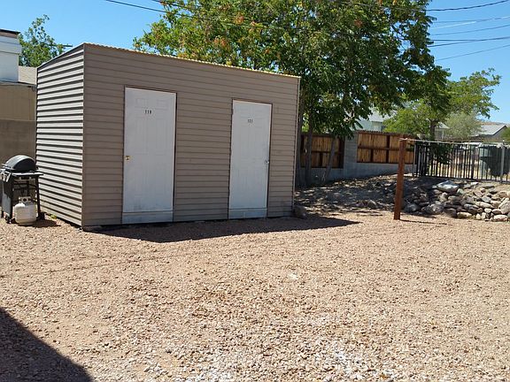 Storage sheds / back of unit 