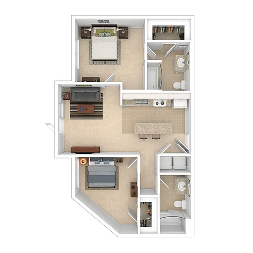 Floor plan 2 Bedroom - B5