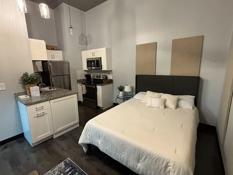 Full size bed shown here