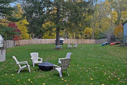 Large yard for toys or family dog