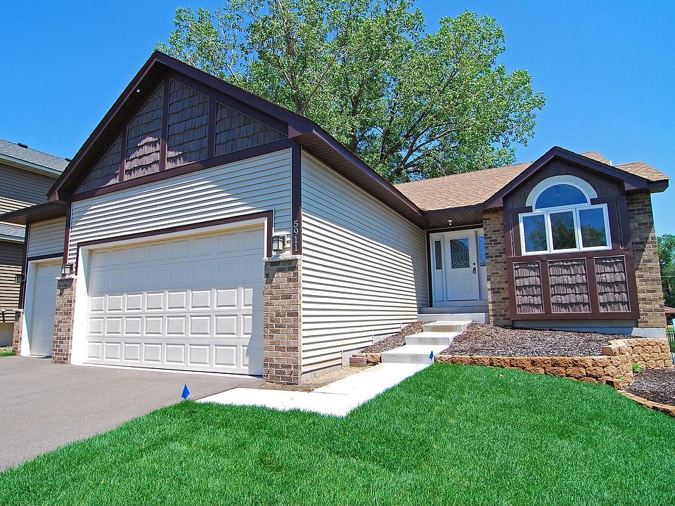 Magnificent home with a three-car garage.