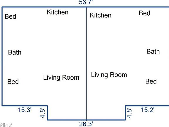 832-834 Copperfield Dr Floor Plan