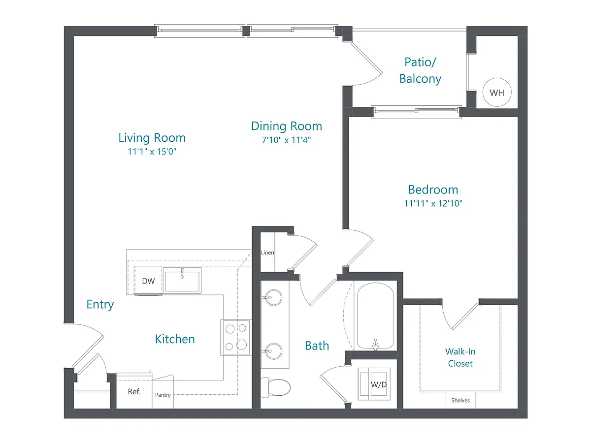 Floor plan 1x1-Edge (A4)