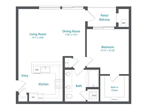Floor plan 1x1-Edge (A4)