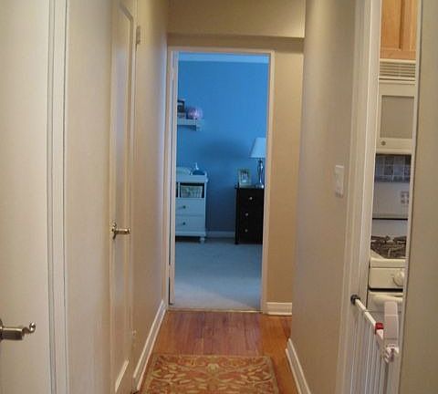 hallway from living room to bedroom