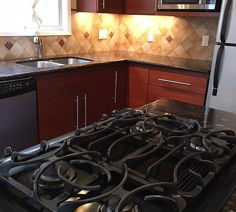 Gas stove in the kitchen