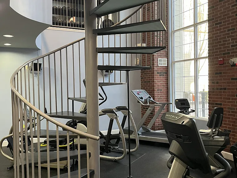 Two level gym (upper level via elevator or stairs)
