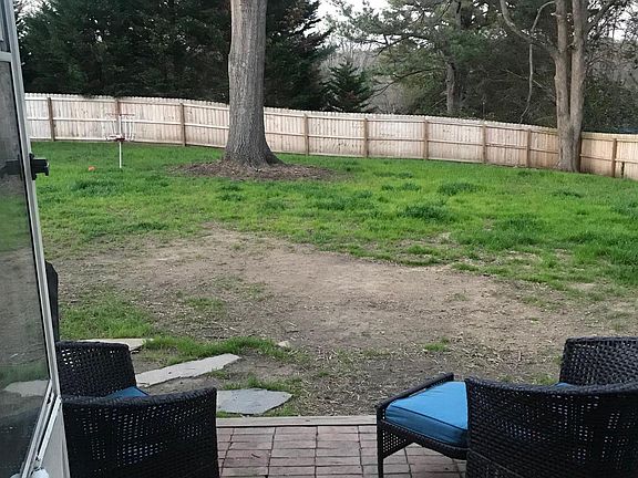 Large, fenced backyard