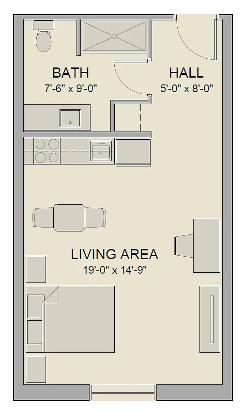 Floor plan Studio 5