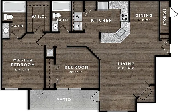 Two Bedroom Two Bath Floor Plan Two Bedroom Two Bath Floor Plan