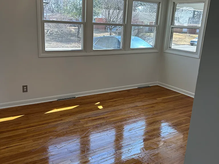 Plenty of large windows in living room.