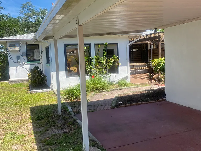 backyard and cart port