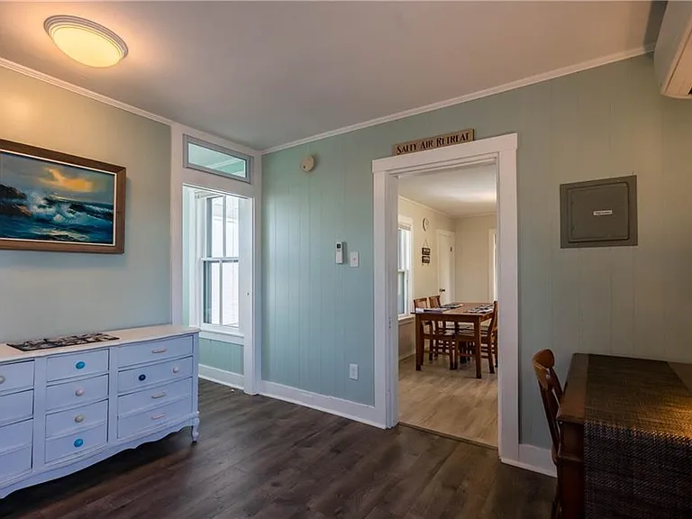 This bonus room has a writing desk and additional storage. I