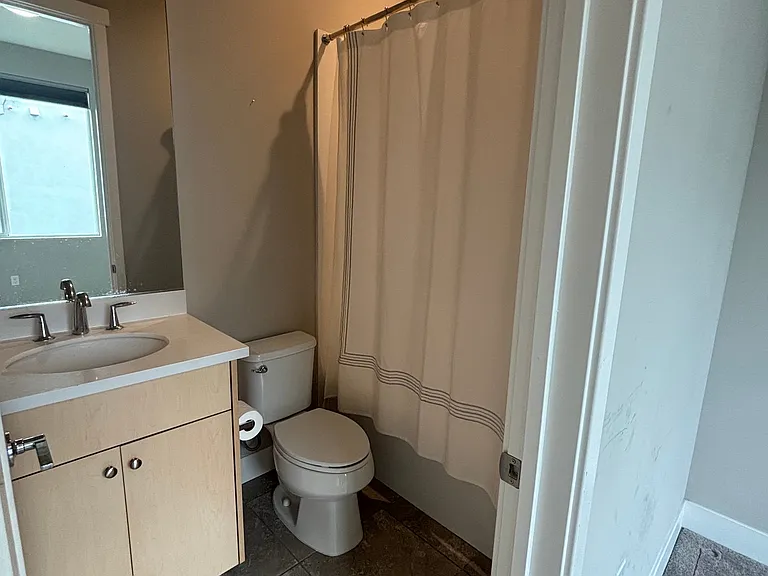 Upstairs full bath that is connected to bedroom #2.