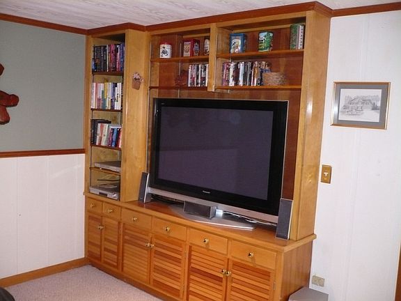 Rec Room Bookcase / Big Screen