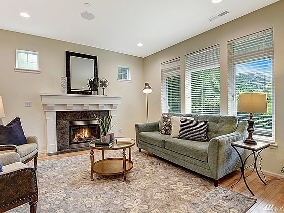 Gas fireplace turn on with a flip of the switch.  Adding instant ambiance to the space.  