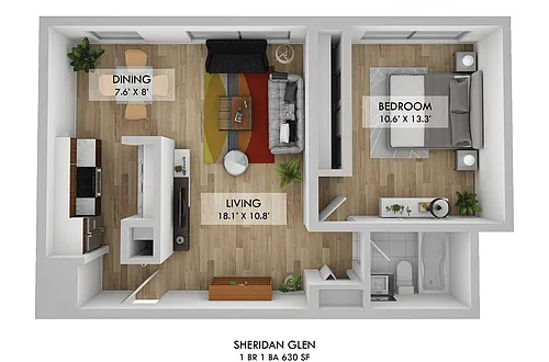 Floor plan One Bedroom