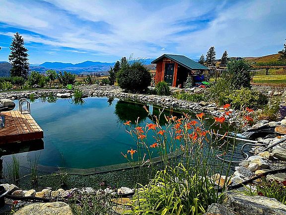 Private swimming pond