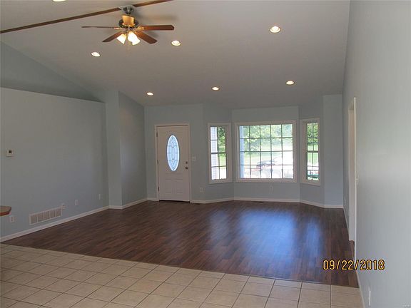 Vaulted great room and kitchen/ dining area