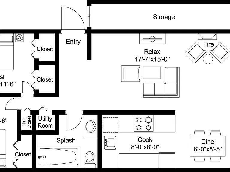 2 Bedroom, 1 Bathroom | 864 Sq. Ft. 2 Bedroom, 1 Bathroom | 864 Sq. Ft.