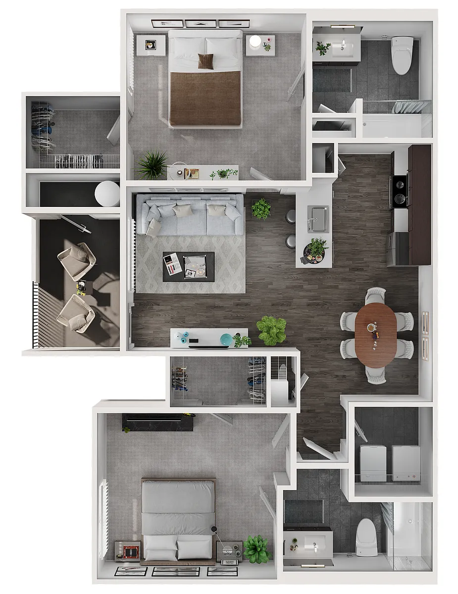 Floor plan 2X2C