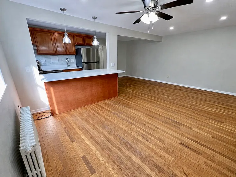 Hardwood Living Room + Kitchen