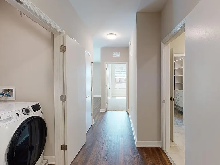 Thoughtful layouts include large capacity side-by-side washer and dryer and storage options such as pass-through closets in select homes