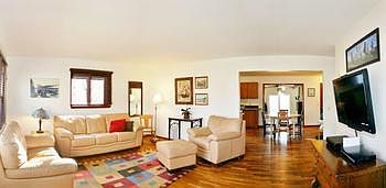 From the moment you walk into the home you will notice the open floor plan. The gorgeous wood floors create a warm atmosphere in the family room.